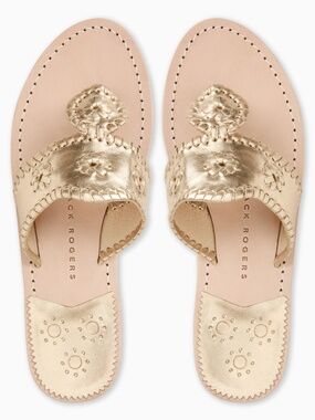 EUC Jack Rogers Gold Sandals